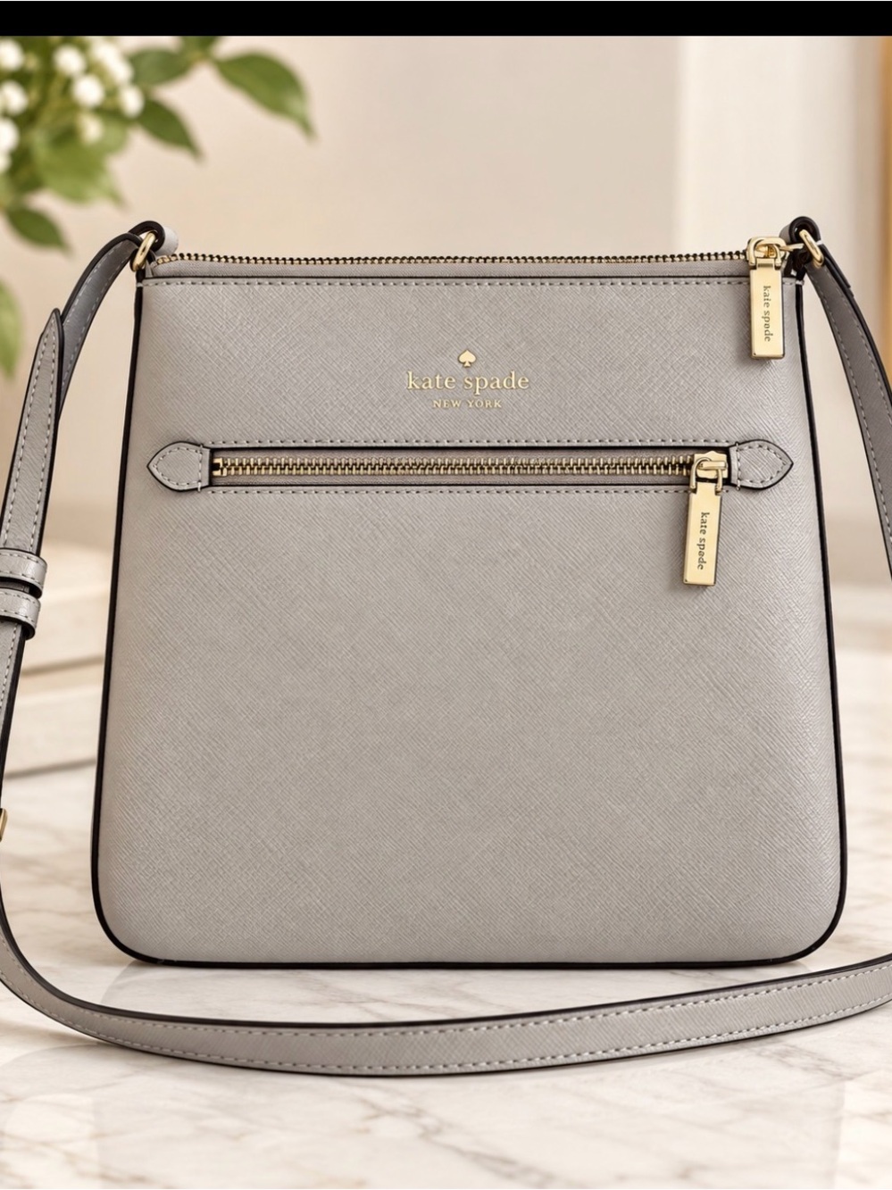 Kate Spade Cobble Hill Ellen Gray Leather Bag